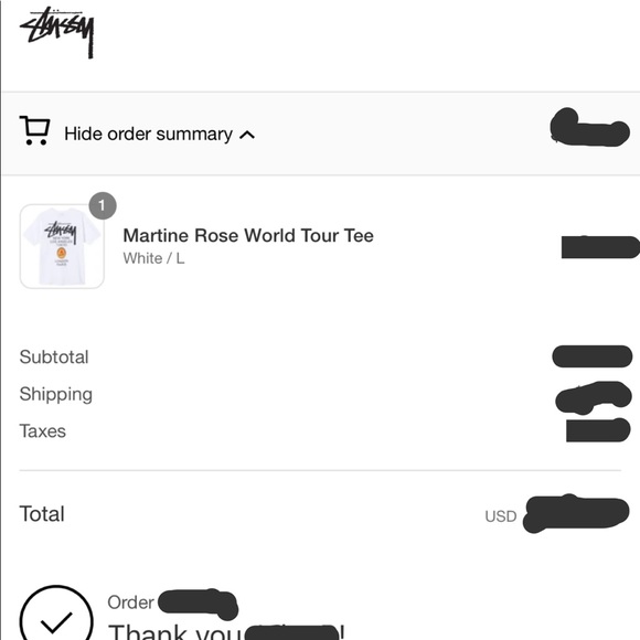 STUSSY X MARTINE ROSE WORLD TOUR Tee White - Picture 6 of 6